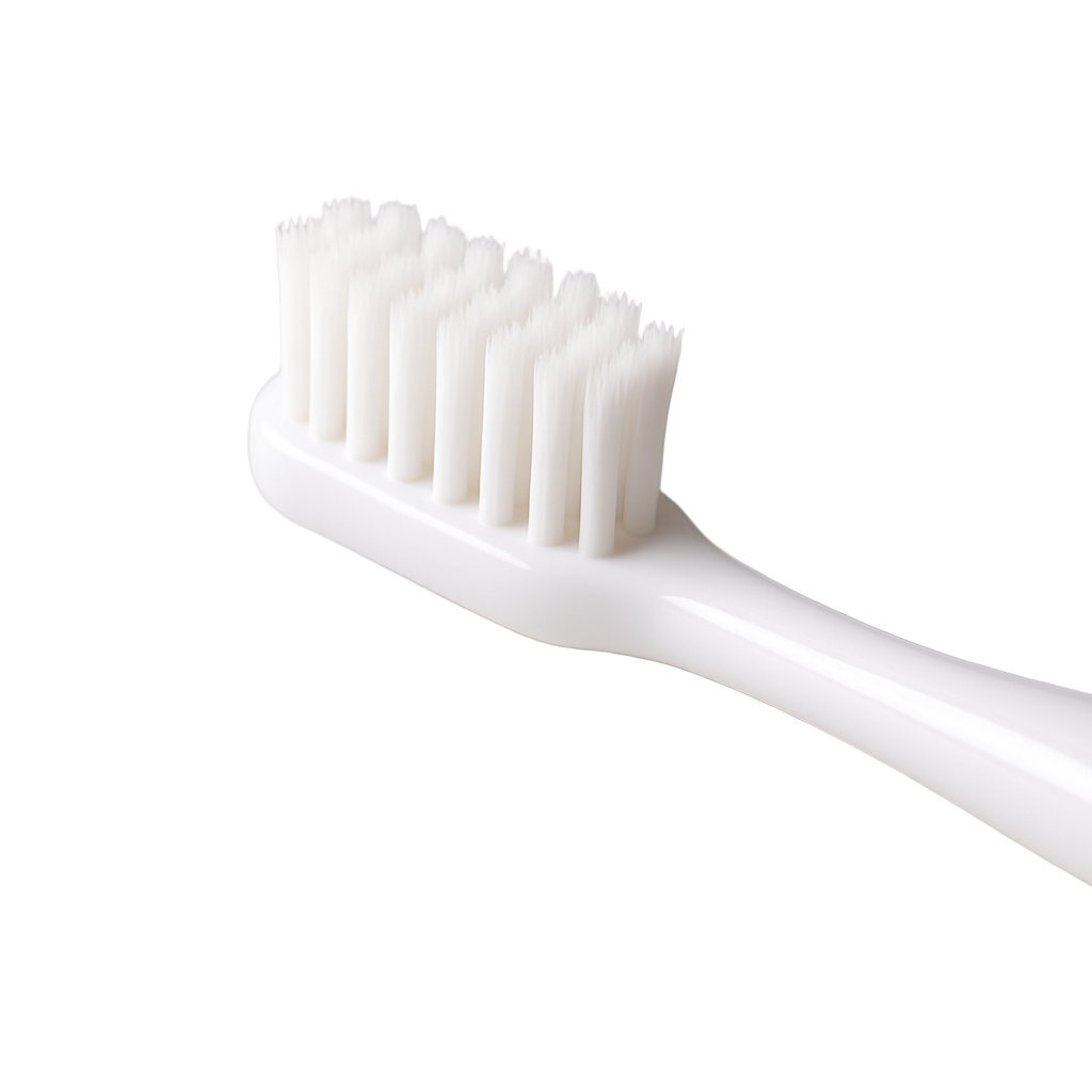 soft bristles and glossy handle